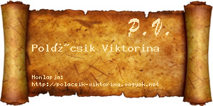 Polácsik Viktorina névjegykártya